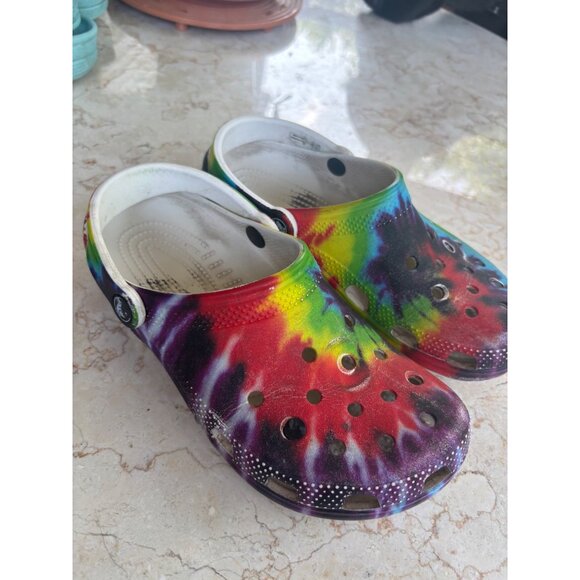 Crocs Classic Tie-Dye Clogs Size M6/W8 - Picture 6 of 8
